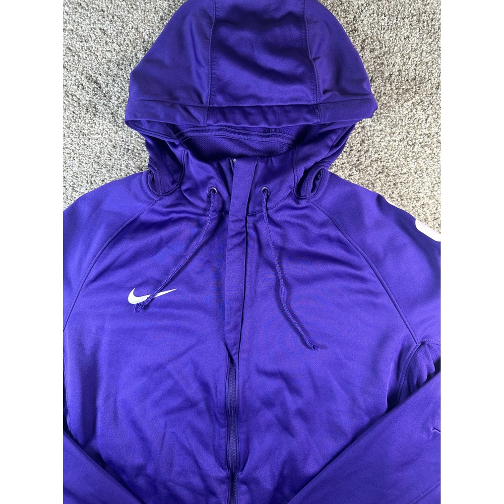Nike Therma-FIT Womens Purple Full Zip Fleece Hoodie Jacket Large RN56323